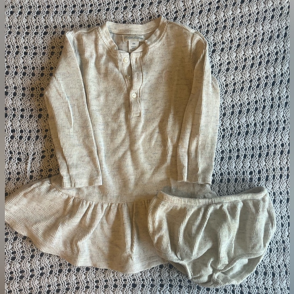 Polo Ralph Lauren waffle knit dress & bloomer